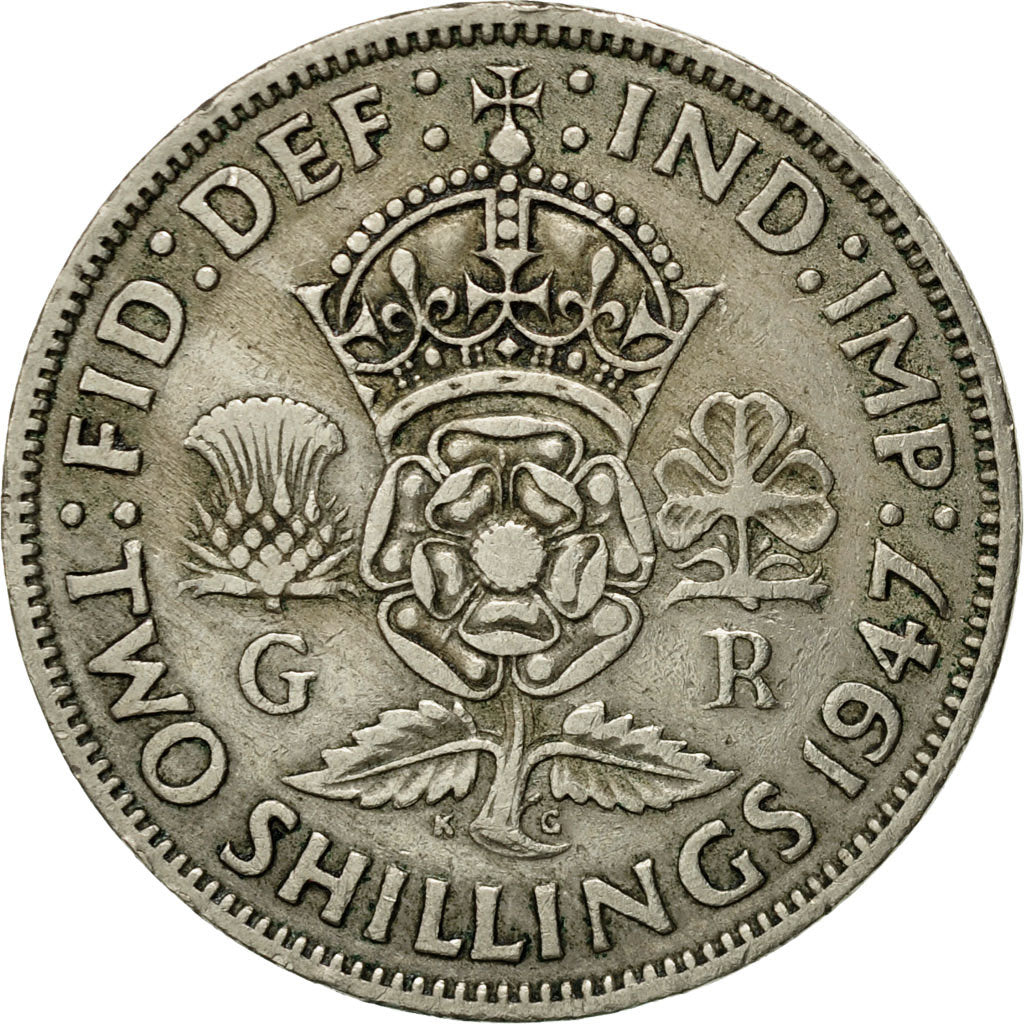 Coin, Great Britain, George VI, Florin, Two Shillings, 1947, EF(40-45)