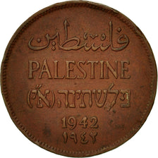 Münze, Palästina, 2 Mils, 1942, SS, Bronze, KM:2