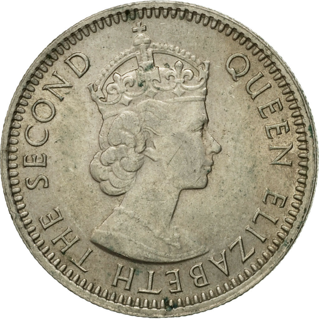 Coin, MALAYA & BRITISH BORNEO, 10 Cents, 1961, EF(40-45), Copper-nickel, KM:2