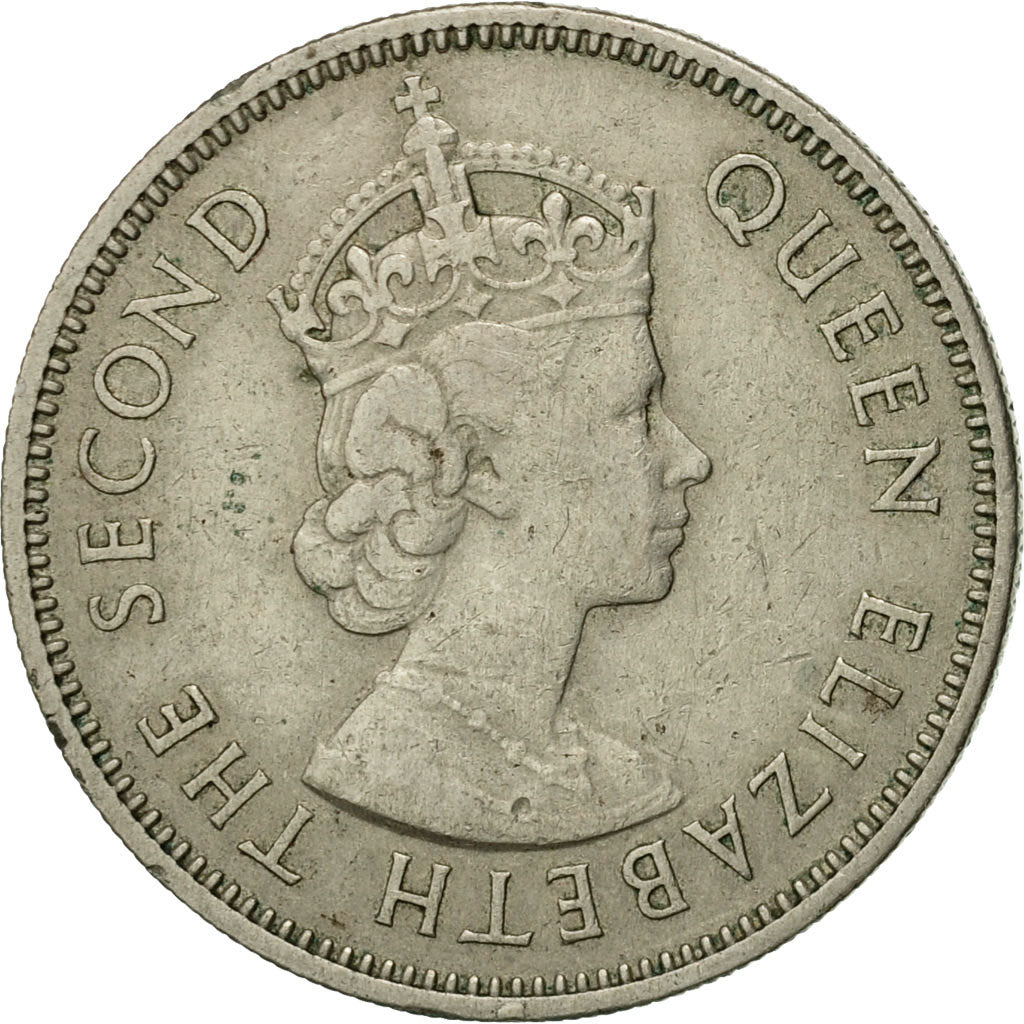Coin, MALAYA & BRITISH BORNEO, 20 Cents, 1961, EF(40-45), Copper-nickel, KM:3