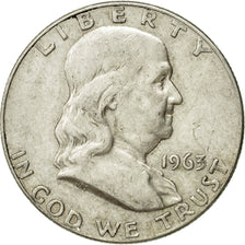 Coin, United States, Franklin Half Dollar, Half Dollar, 1963, U.S. Mint, Denver