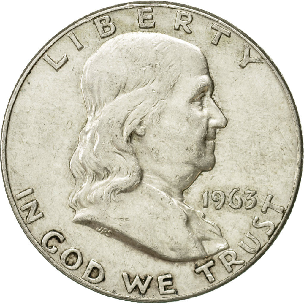Coin, United States, Franklin Half Dollar, Half Dollar, 1963, U.S. Mint, Denver