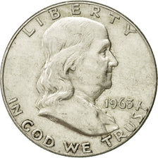Coin, United States, Franklin Half Dollar, Half Dollar, 1963, U.S. Mint, Denver