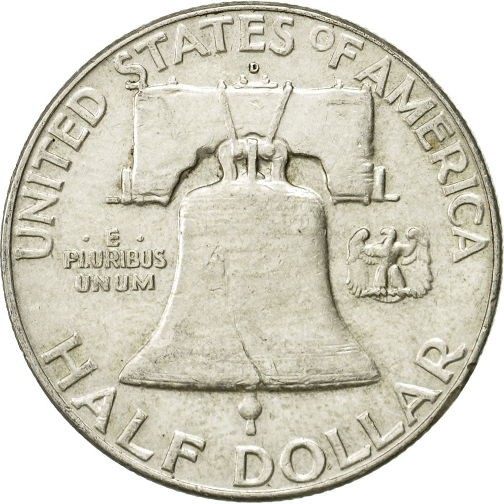 Coin, United States, Franklin Half Dollar, Half Dollar, 1963, U.S. Mint, Denver