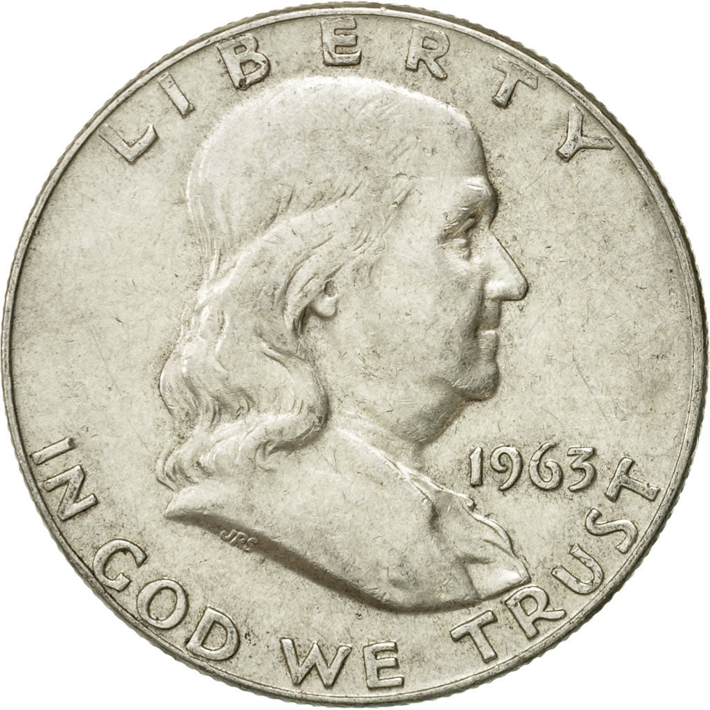 Coin, United States, Franklin Half Dollar, Half Dollar, 1963, U.S. Mint, Denver