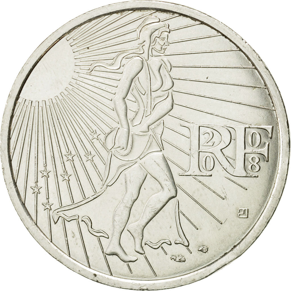 France, 15 Euro, 2008, MS(63), Silver, Gadoury:2, KM:1535