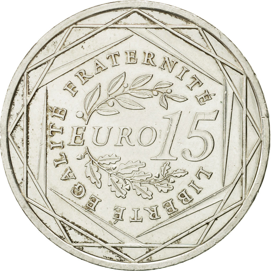 France, 15 Euro, 2008, MS(63), Silver, Gadoury:2, KM:1535
