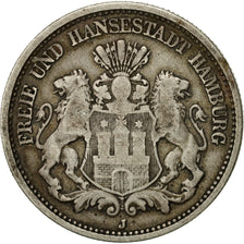 Monnaie, Etats allemands, HAMBURG, 2 Mark, 1876, Hamburg, TB+, Argent, KM:604