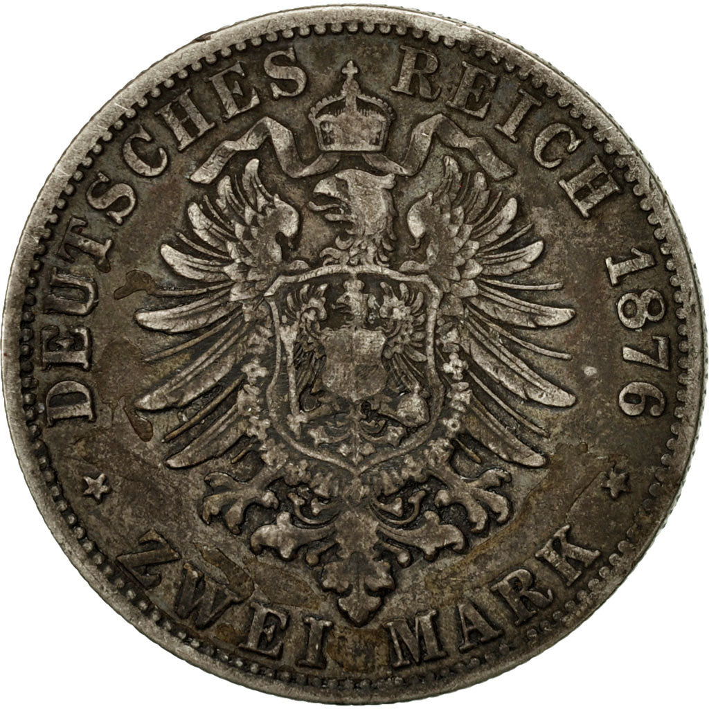 Monnaie, Etats allemands, HAMBURG, 2 Mark, 1876, Hamburg, TB+, Argent, KM:604