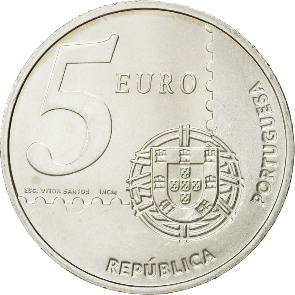 Portugal, 5 Euro, 2003, MS(63), Silver, KM:749