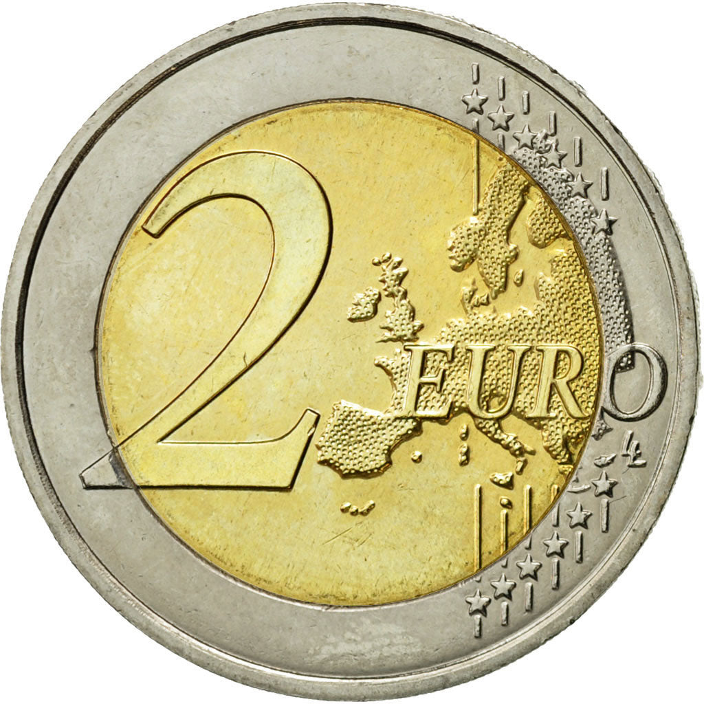 France, 2 Euro, Traité de l'Elysée, 2013, MS(63), Bi-Metallic, KM:2094