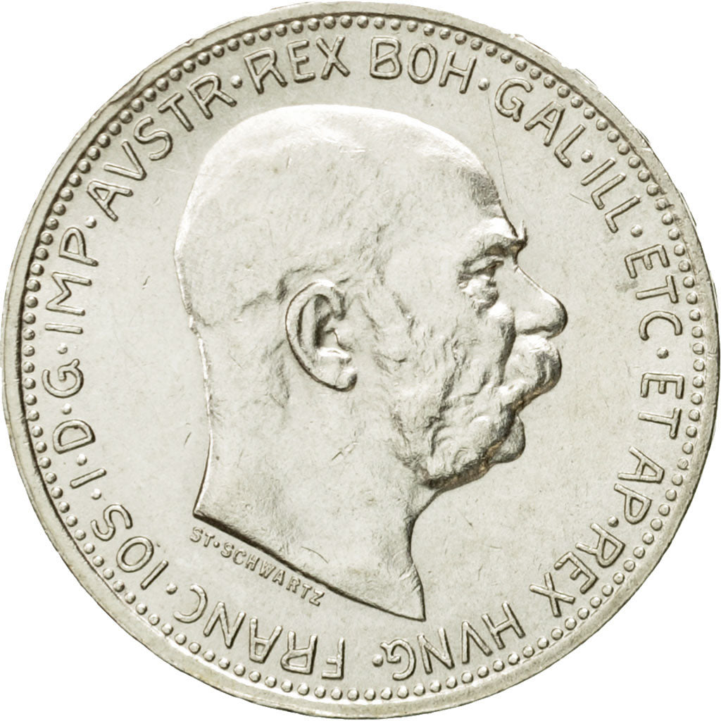 Coin, Austria, Franz Joseph I, Corona, 1915, AU(55-58), Silver, KM:2820