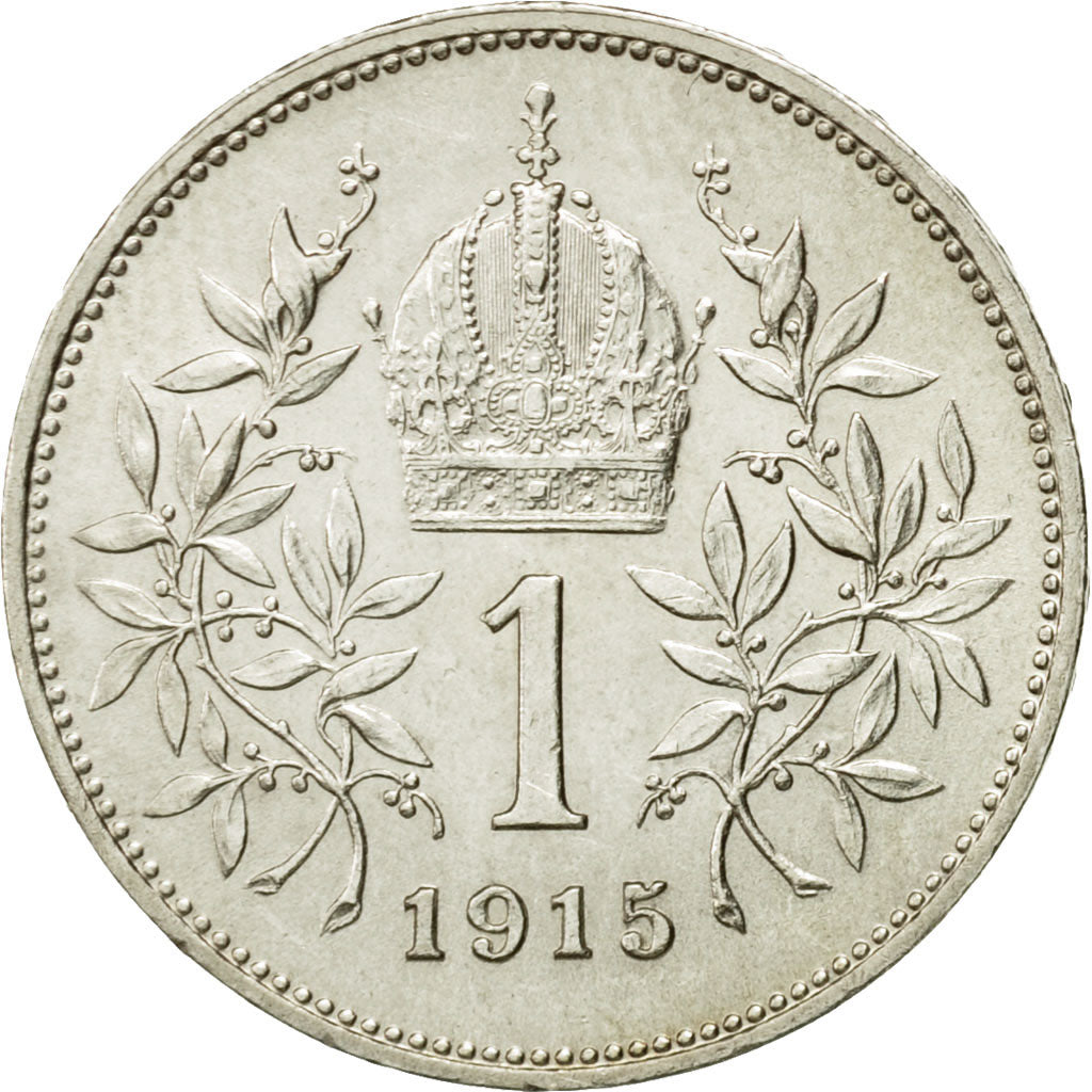 Coin, Austria, Franz Joseph I, Corona, 1915, AU(55-58), Silver, KM:2820