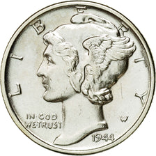 Coin, United States, Mercury Dime, Dime, 1944, U.S. Mint, Denver, MS(63)