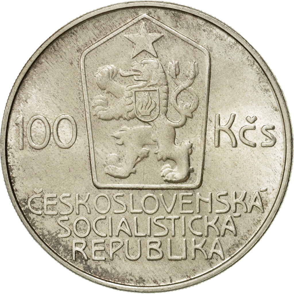 Coin, Czechoslovakia, 100 Korun, 1986, MS(63), Silver, KM:123