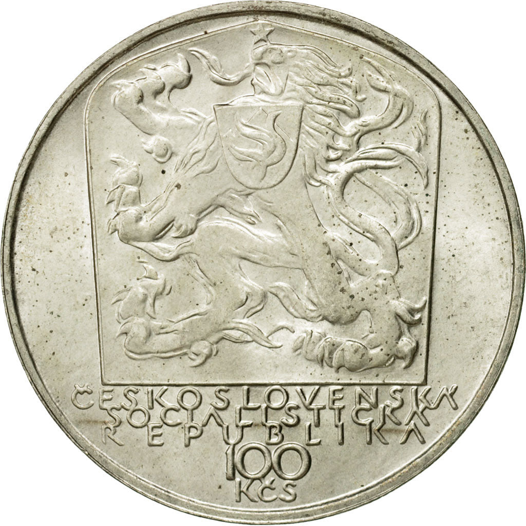 Coin, Czechoslovakia, 100 Korun, 1979, MS(63), Silver, KM:99