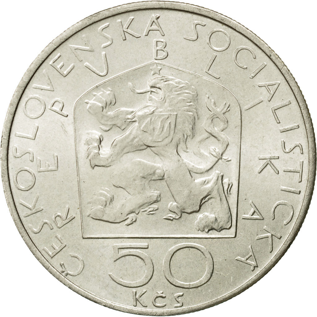 Coin, Czechoslovakia, 50 Korun, 1978, MS(63), Silver, KM:90