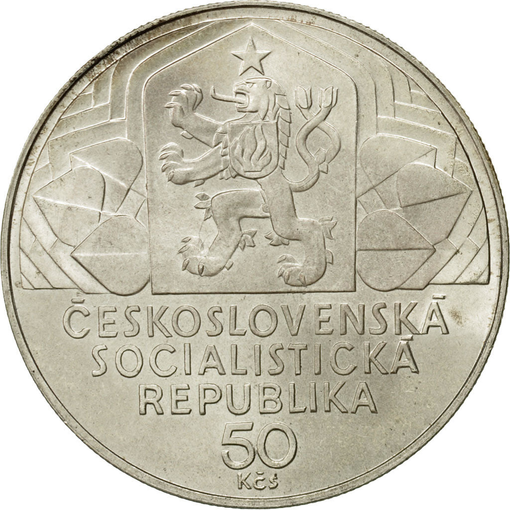 Coin, Czechoslovakia, 50 Korun, 1979, MS(63), Silver, KM:98