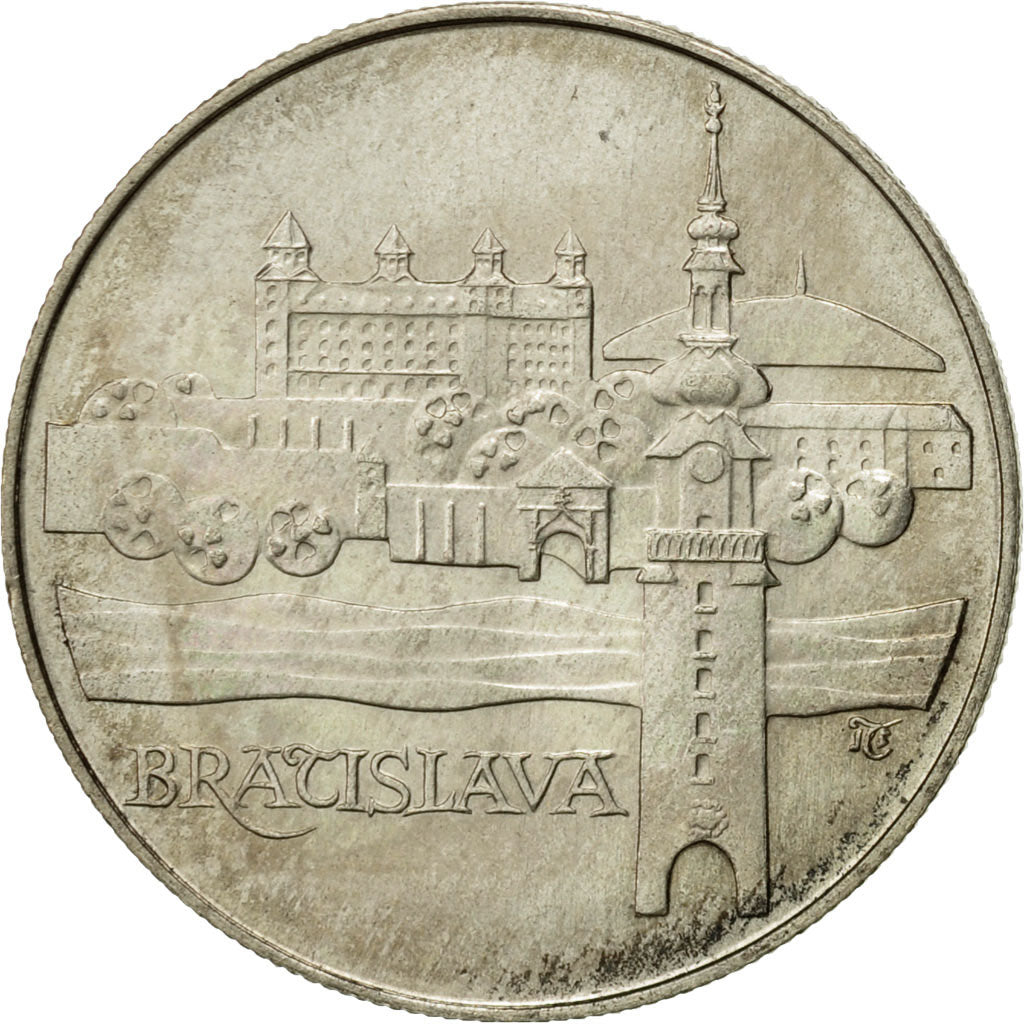 Coin, Czechoslovakia, 50 Korun, 1986, AU(55-58), Silver, KM:125