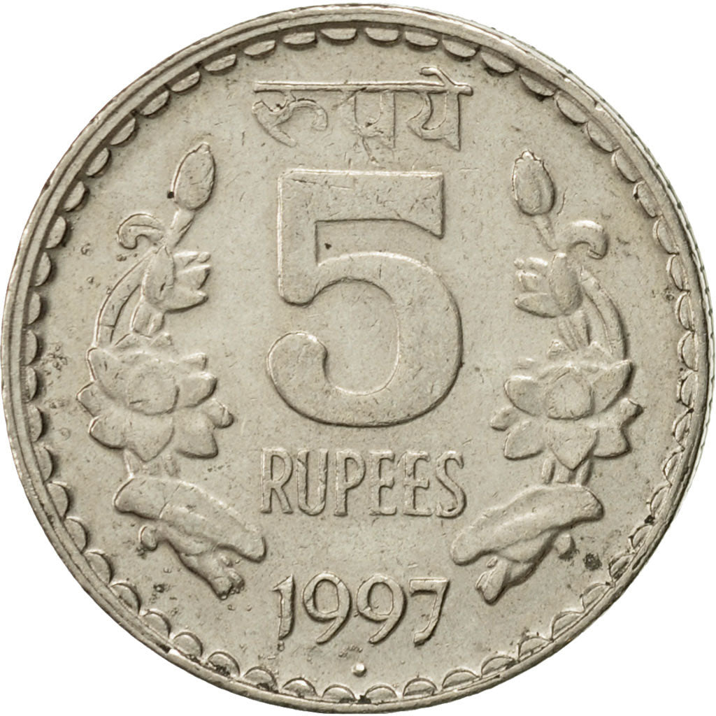 Monnaie, INDIA-REPUBLIC, 5 Rupees, 1997, SUP, Copper-nickel, KM:154.2
