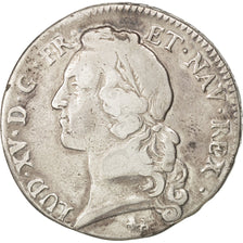 Munten, Frankrijk, Louis XV, Écu au bandeau, Ecu, 1759, Aix, ZF, Zilver