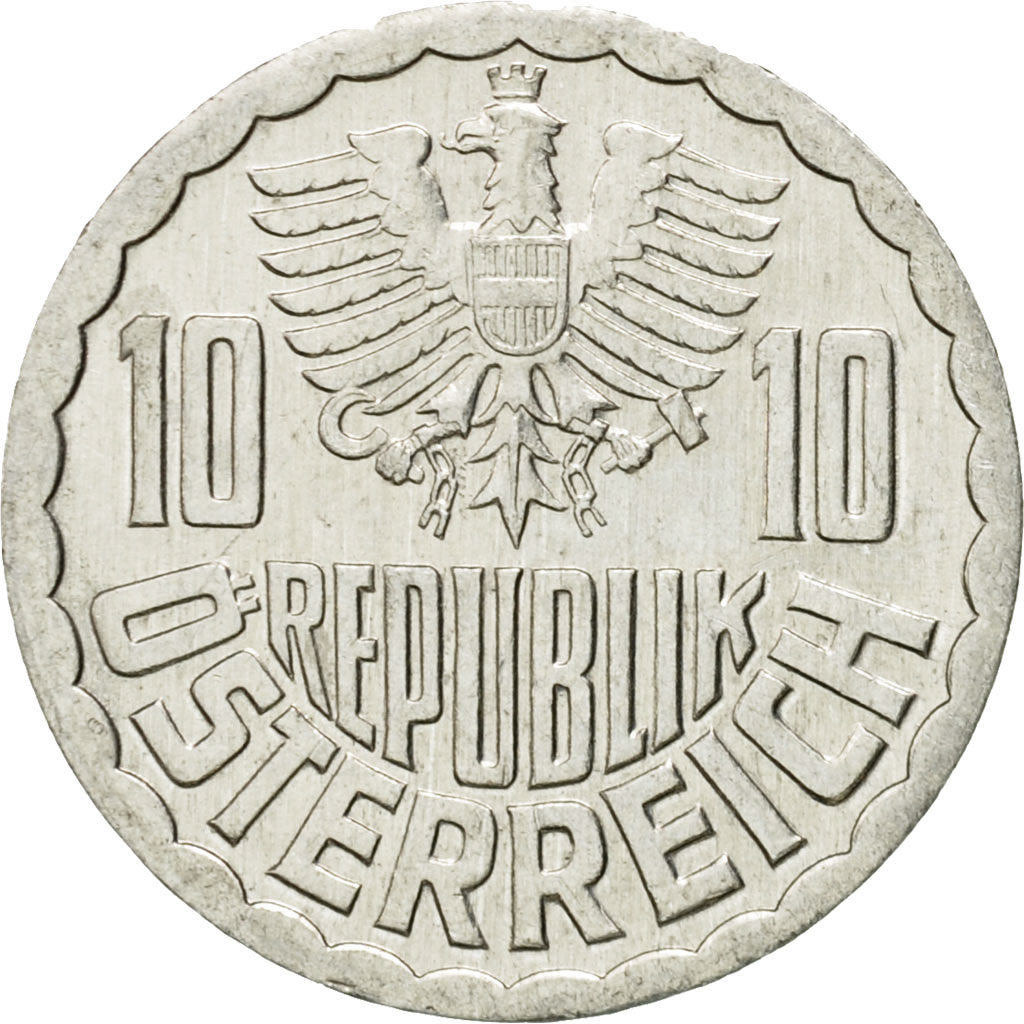 Münze, Österreich, 10 Groschen, 1984, Vienna, SS+, Aluminium, KM:2878