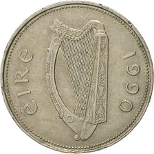 Coin, IRELAND REPUBLIC, Punt, Pound, 1990, EF(40-45), Copper-nickel, KM:27