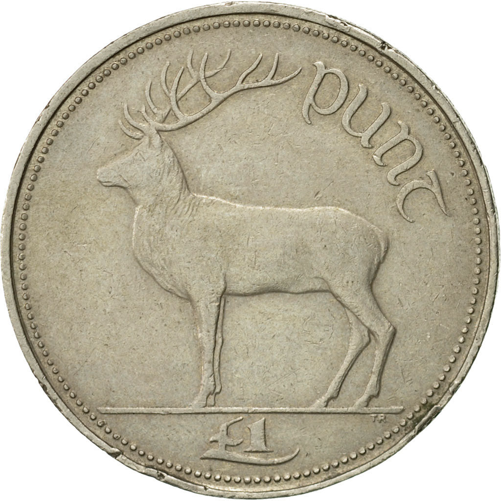 Coin, IRELAND REPUBLIC, Punt, Pound, 1990, EF(40-45), Copper-nickel, KM:27
