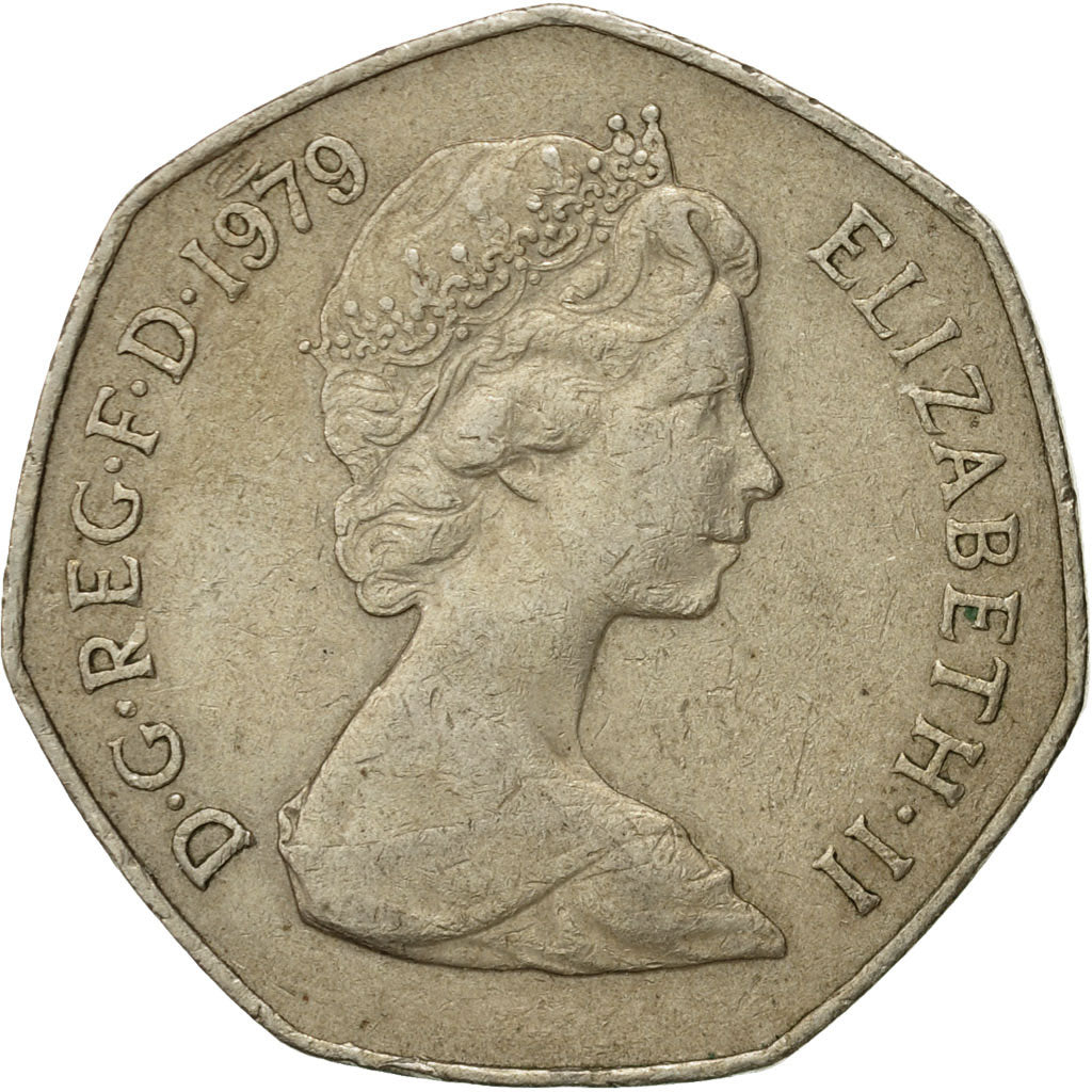 Monnaie, Grande-Bretagne, Elizabeth II, 50 New Pence, 1979, TTB, Copper-nickel