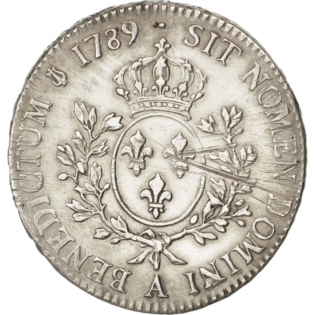 France, Louis XVI, Ecu aux branches d'olivier 1789 A, KM 564.1