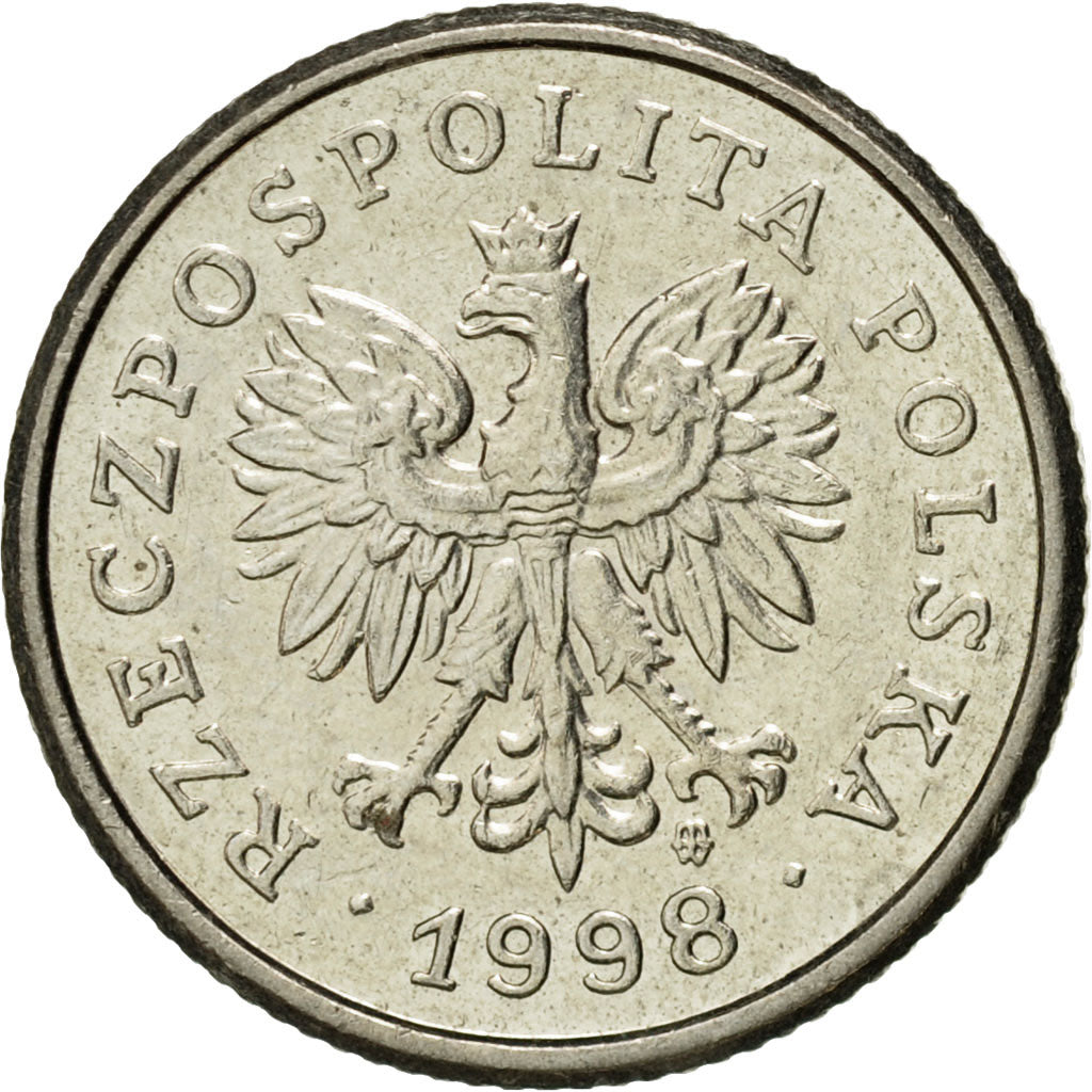 Münze, Polen, 20 Groszy, 1998, Warsaw, SS+, Copper-nickel, KM:280