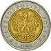 Coin, Poland, 5 Zlotych, 1994, Warsaw, EF(40-45), Bi-Metallic, KM:284