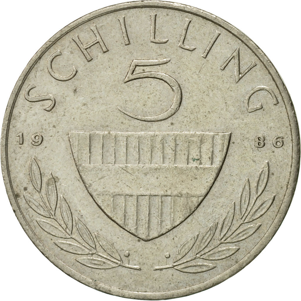 Coin, Austria, 5 Schilling, 1986, EF(40-45), Copper-nickel, KM:2889a