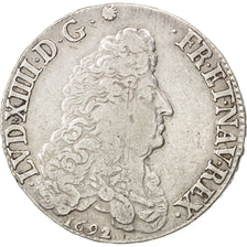 Coin, France, Louis XIV, Écu aux 8 L, Ecu, 1692, Riom, EF(40-45), Silver
