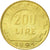 Coin, Italy, 200 Lire, 1995, Rome, AU(50-53), Aluminum-Bronze, KM:105