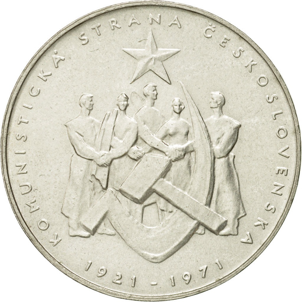 Coin, Czechoslovakia, 50 Korun, 1971, MS(63), Silver, KM:71