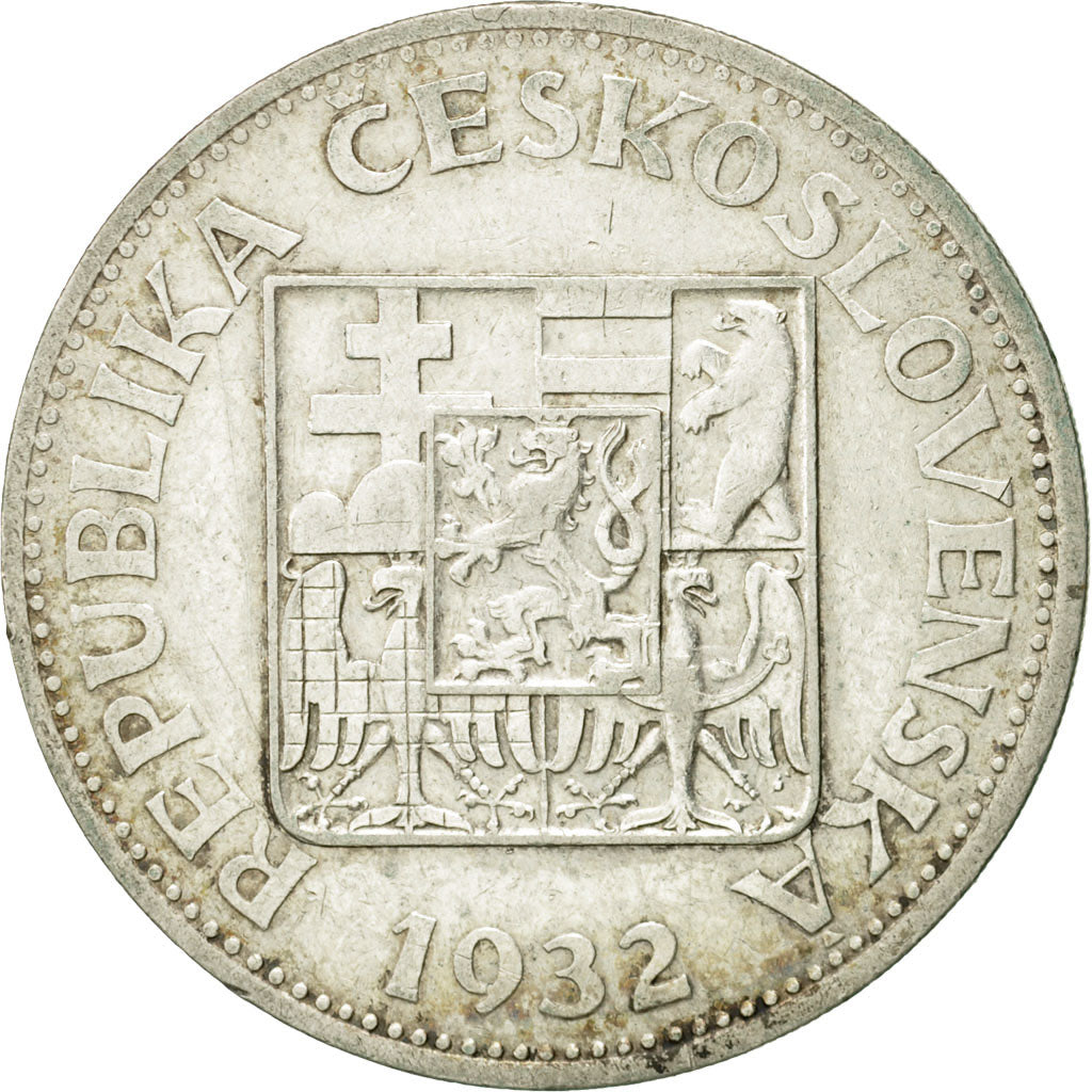 Coin, Czechoslovakia, 10 Korun, 1932, EF(40-45), Silver, KM:15
