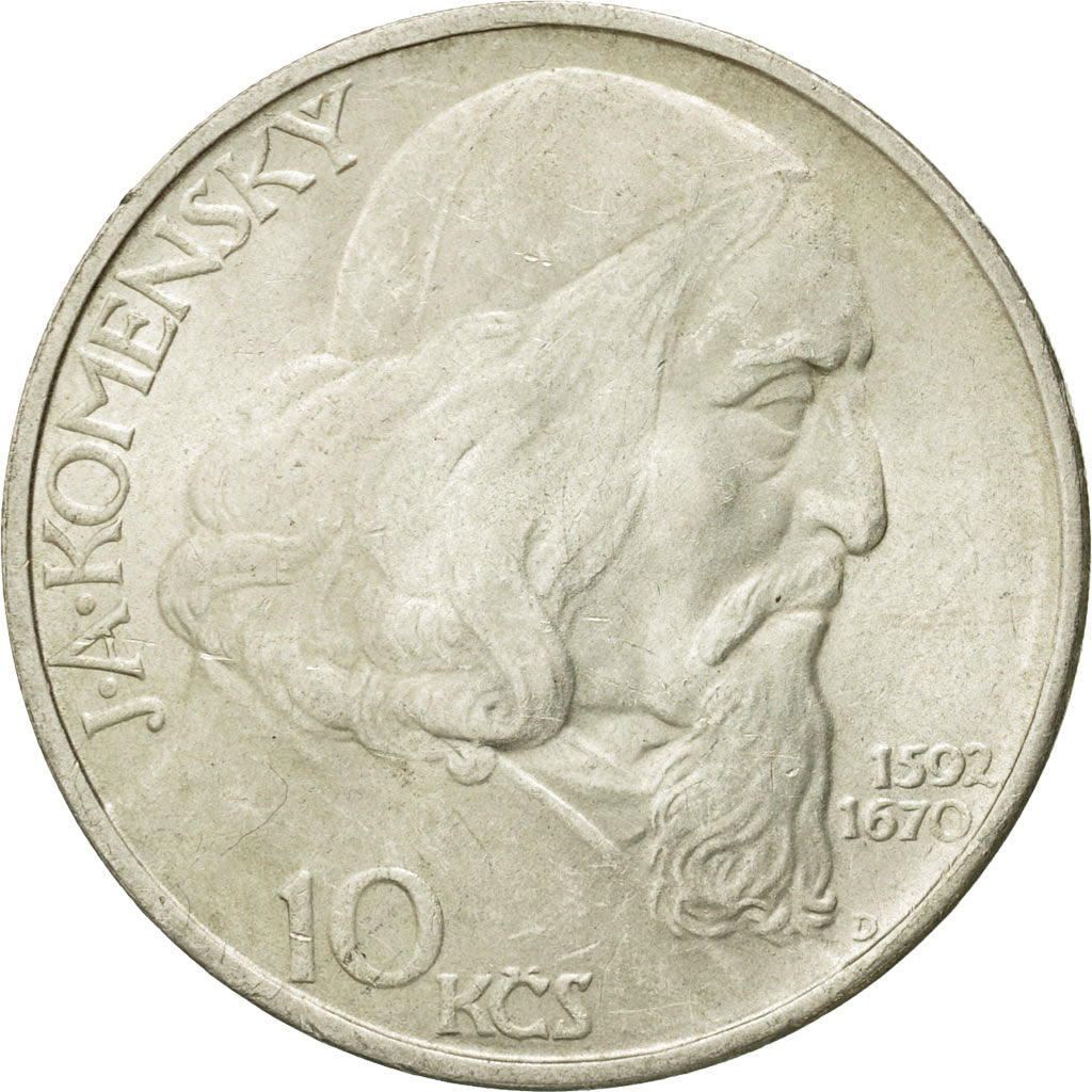Coin, Czechoslovakia, 10 Korun, 1957, MS(63), Silver, KM:48