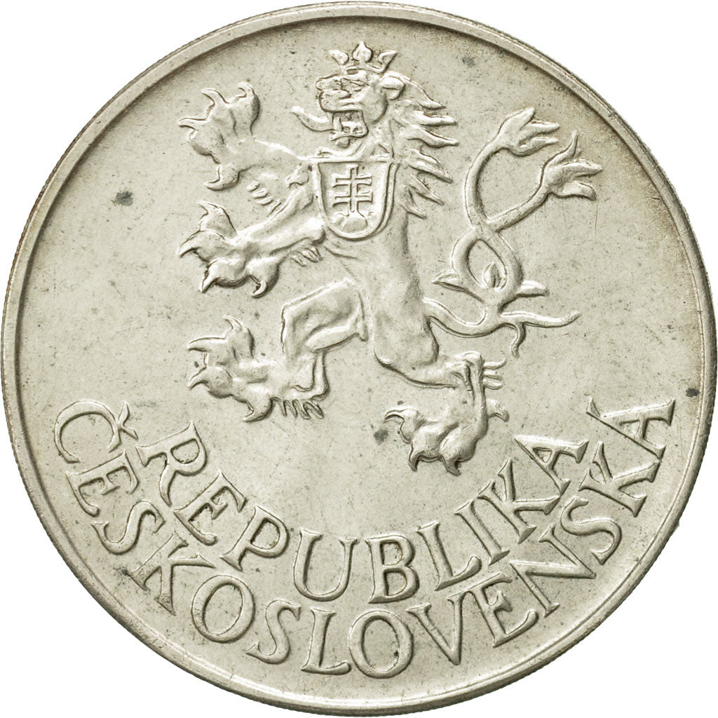 Coin, Czechoslovakia, 25 Korun, 1955, MS(60-62), Silver, KM:43
