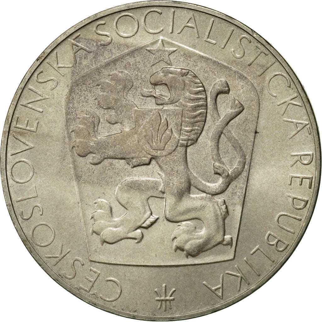 Coin, Czechoslovakia, 25 Korun, 1965, MS(63), Silver, KM:59