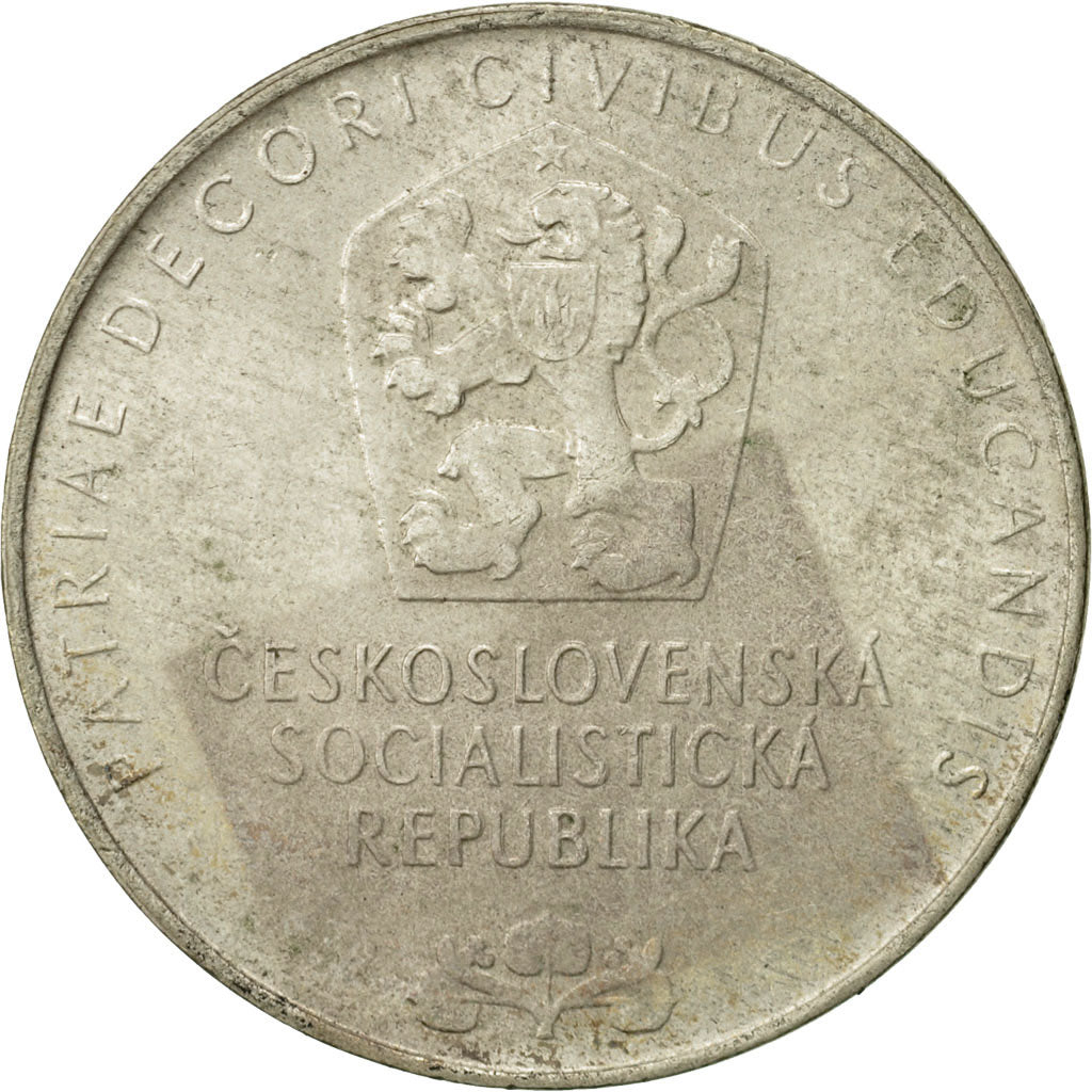Coin, Czechoslovakia, 25 Korun, 1968, AU(55-58), Silver, KM:64