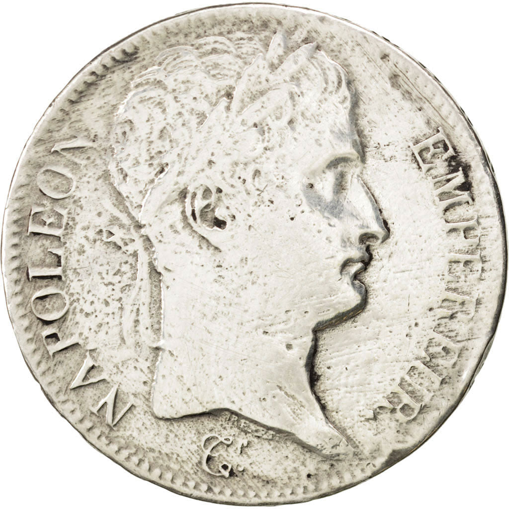 FRANCE, Napoléon I, 5 Francs, 1810, Paris, KM #694.1, VF(30-35), Silver, Gadoury