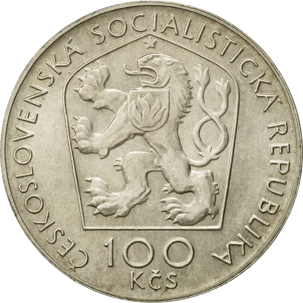 Coin, Czechoslovakia, 100 Korun, 1976, MS(63), Silver, KM:84