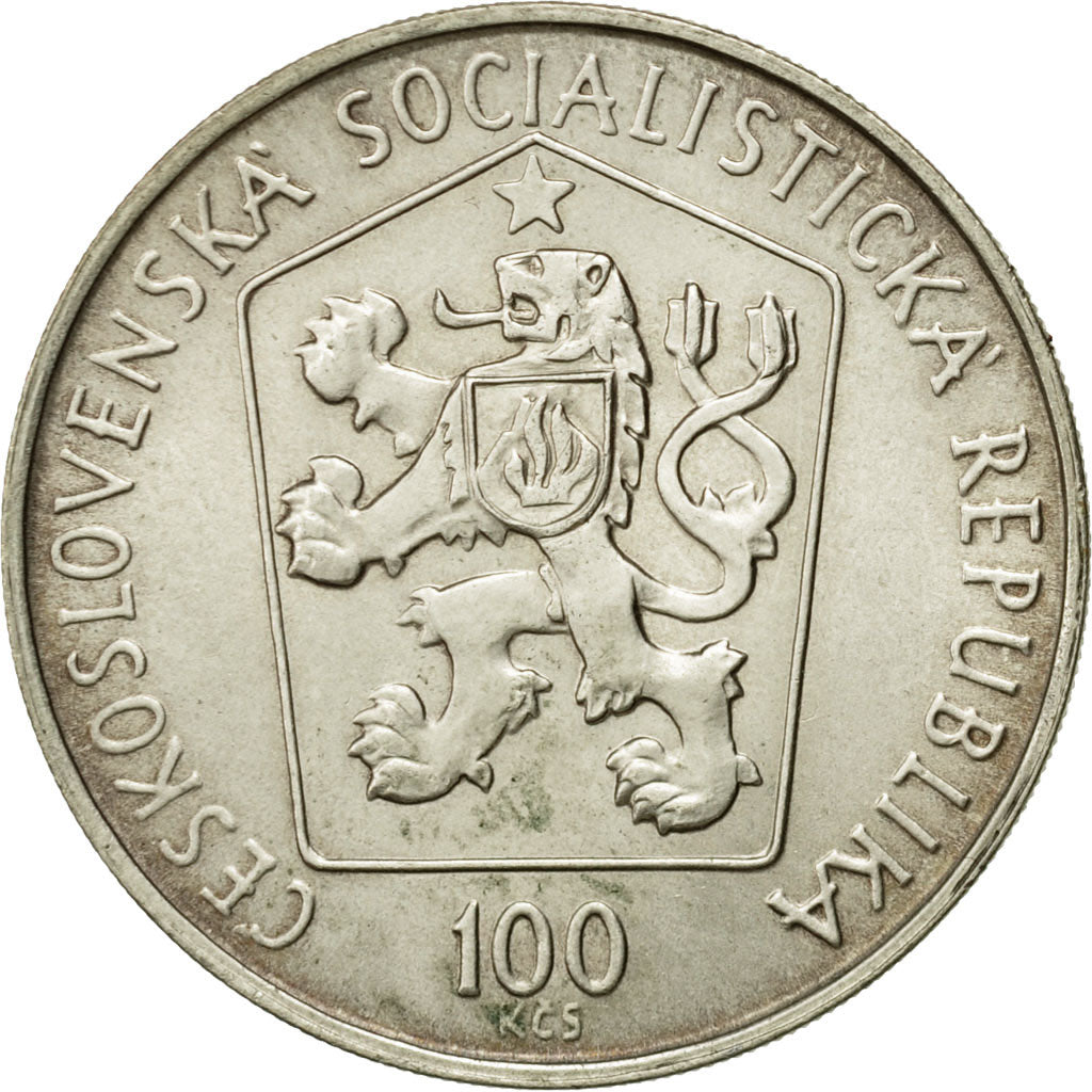 Coin, Czechoslovakia, 100 Korun, 1985, MS(63), Silver, KM:118
