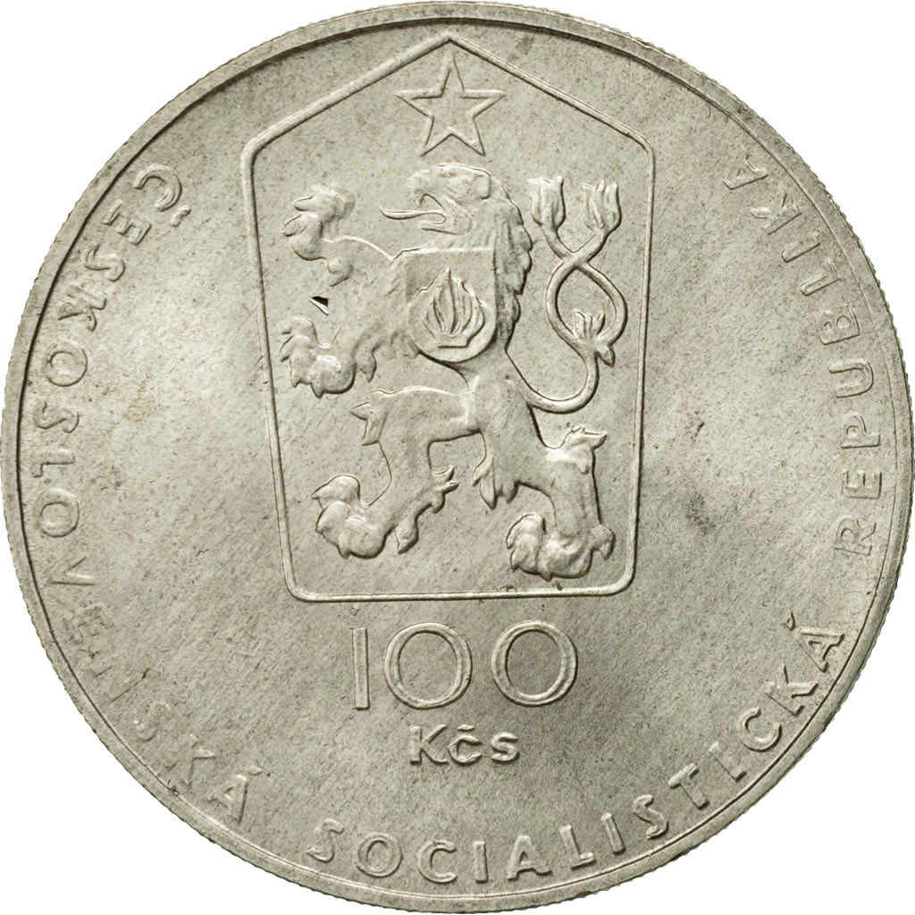 Coin, Czechoslovakia, 100 Korun, 1983, MS(60-62), Silver, KM:109