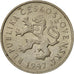 Moneda, Checoslovaquia, 2 Koruny, 1947, MBC+, Cobre - níquel, KM:23