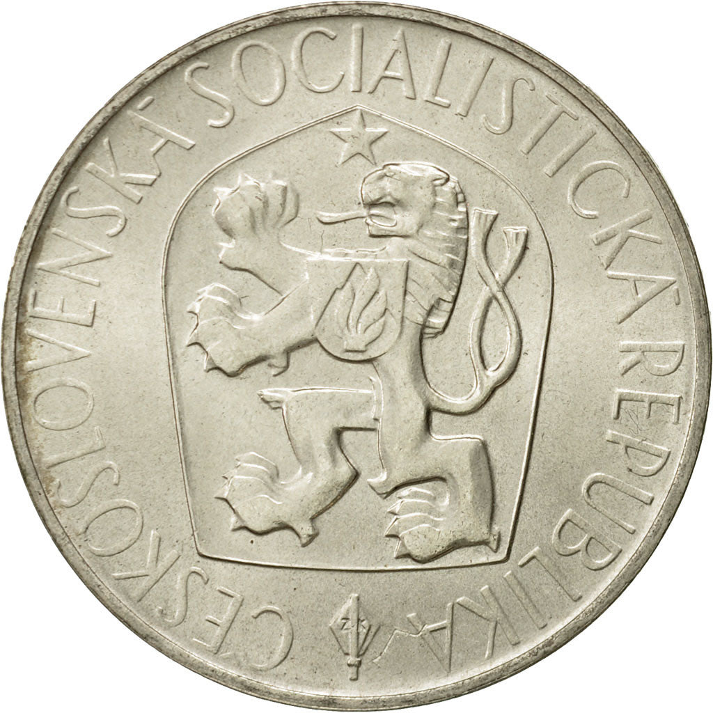 Coin, Czechoslovakia, 10 Korun, 1965, MS(63), Silver, KM:58