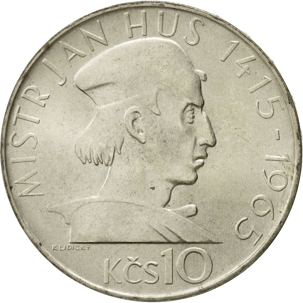 Coin, Czechoslovakia, 10 Korun, 1965, MS(63), Silver, KM:58
