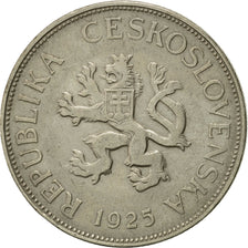 Coin, Czechoslovakia, 5 Korun, 1925, EF(40-45), Copper-nickel, KM:10