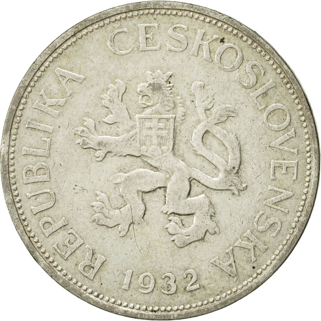 Coin, Czechoslovakia, 5 Korun, 1932, EF(40-45), Silver, KM:11